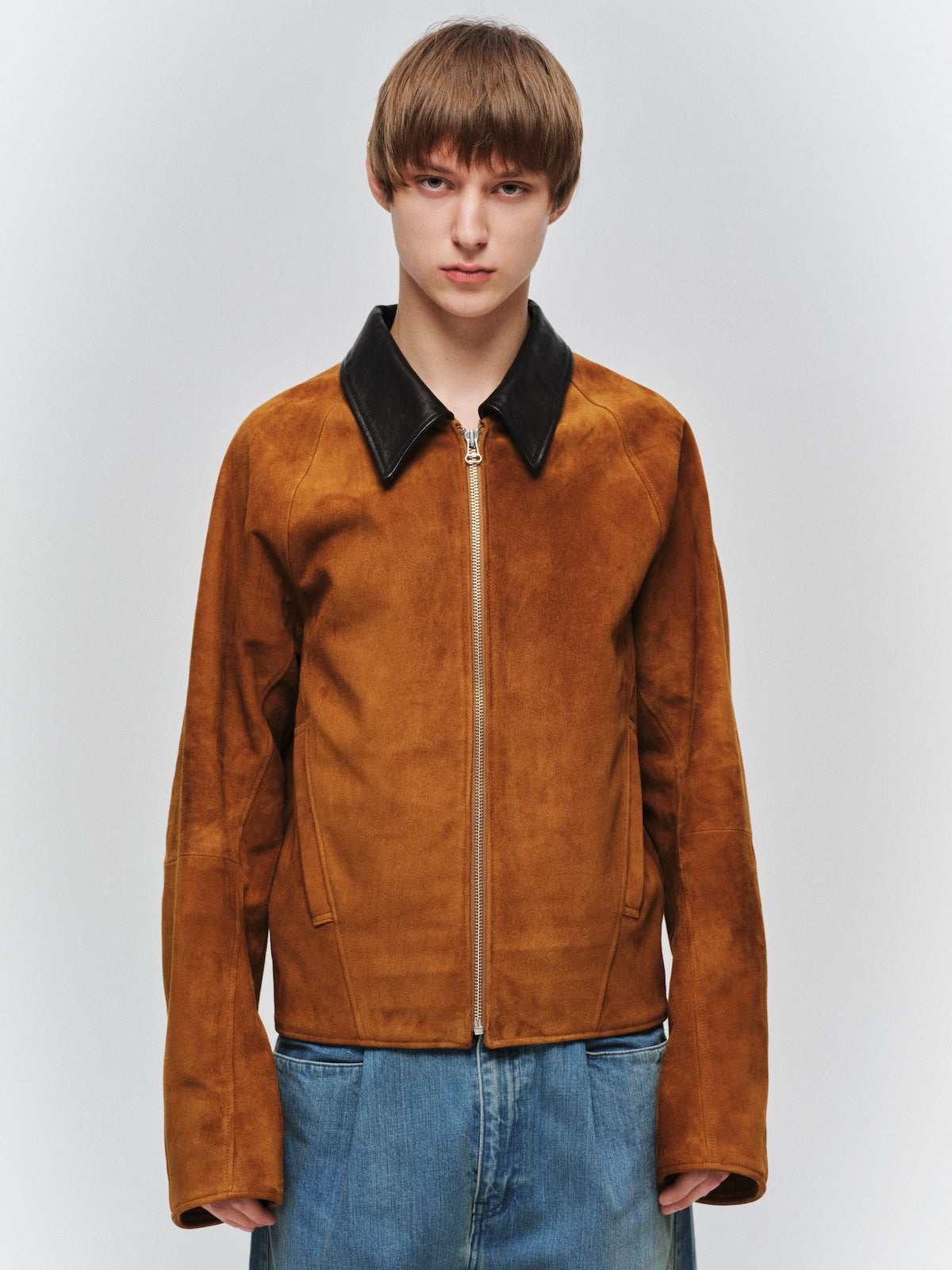 JIEDA　NUBUCK DRAPING LEATHER JACKET