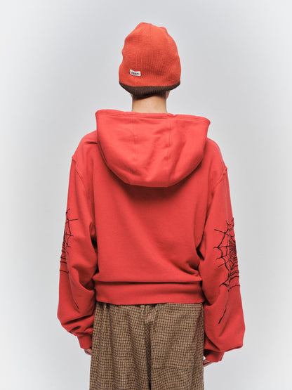 JIEDA　SPYDER-EMBROIDERED SLEEVE HOODIE