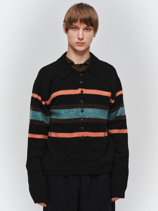 JIEDA　STRIPED KNIT POLO