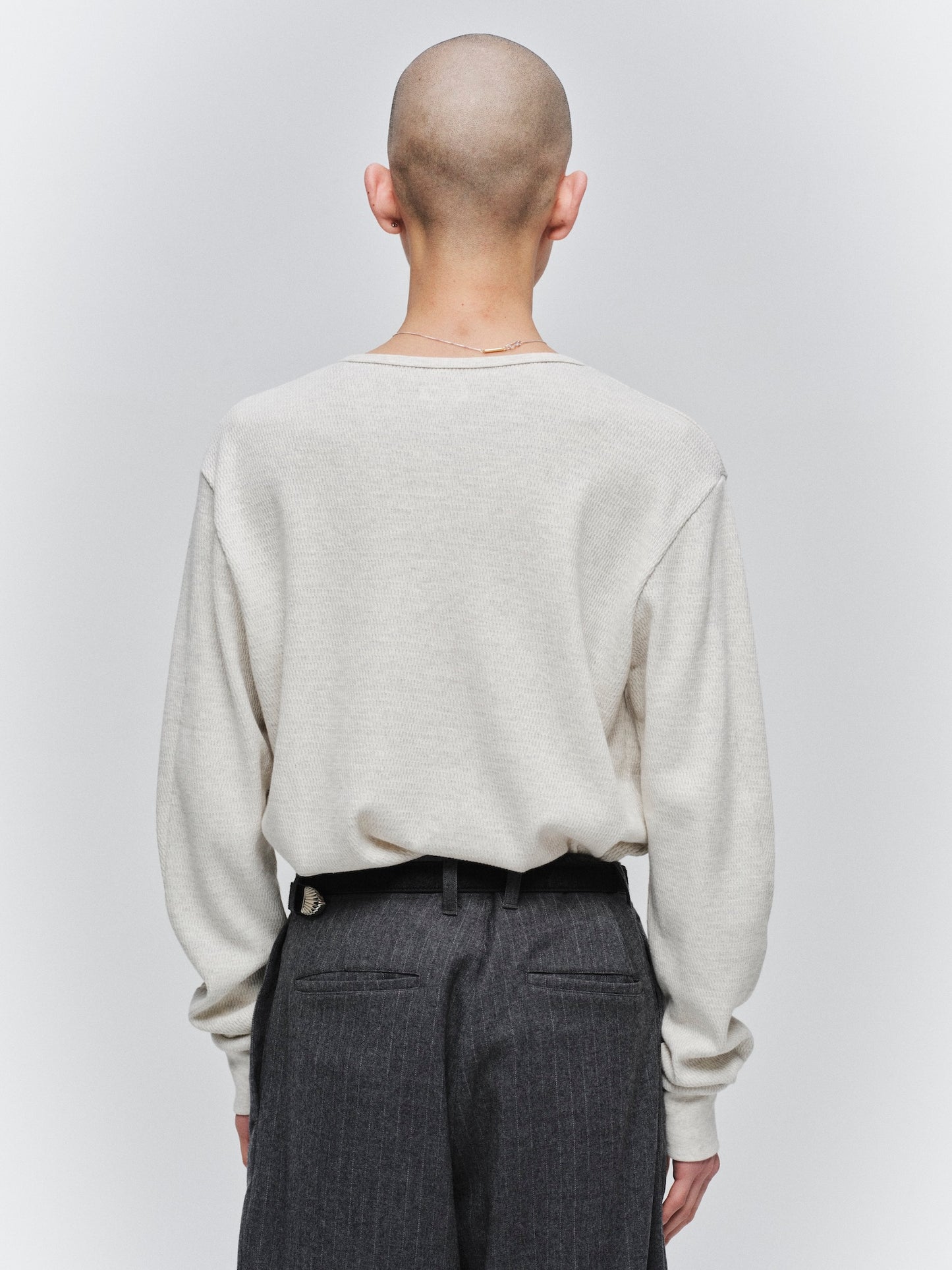 JIEDA　WAFFLE HENRY NECK L/S