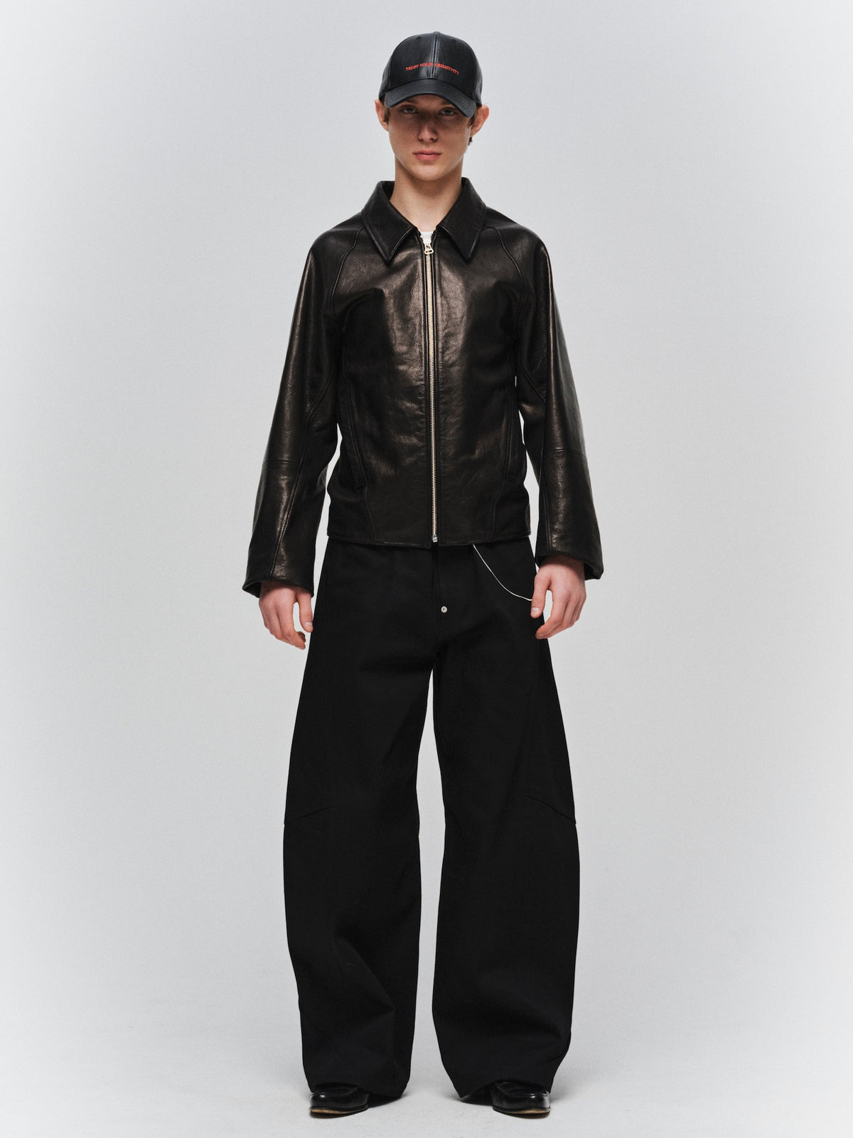 JIEDA　DRAPING LEATHER JACKET