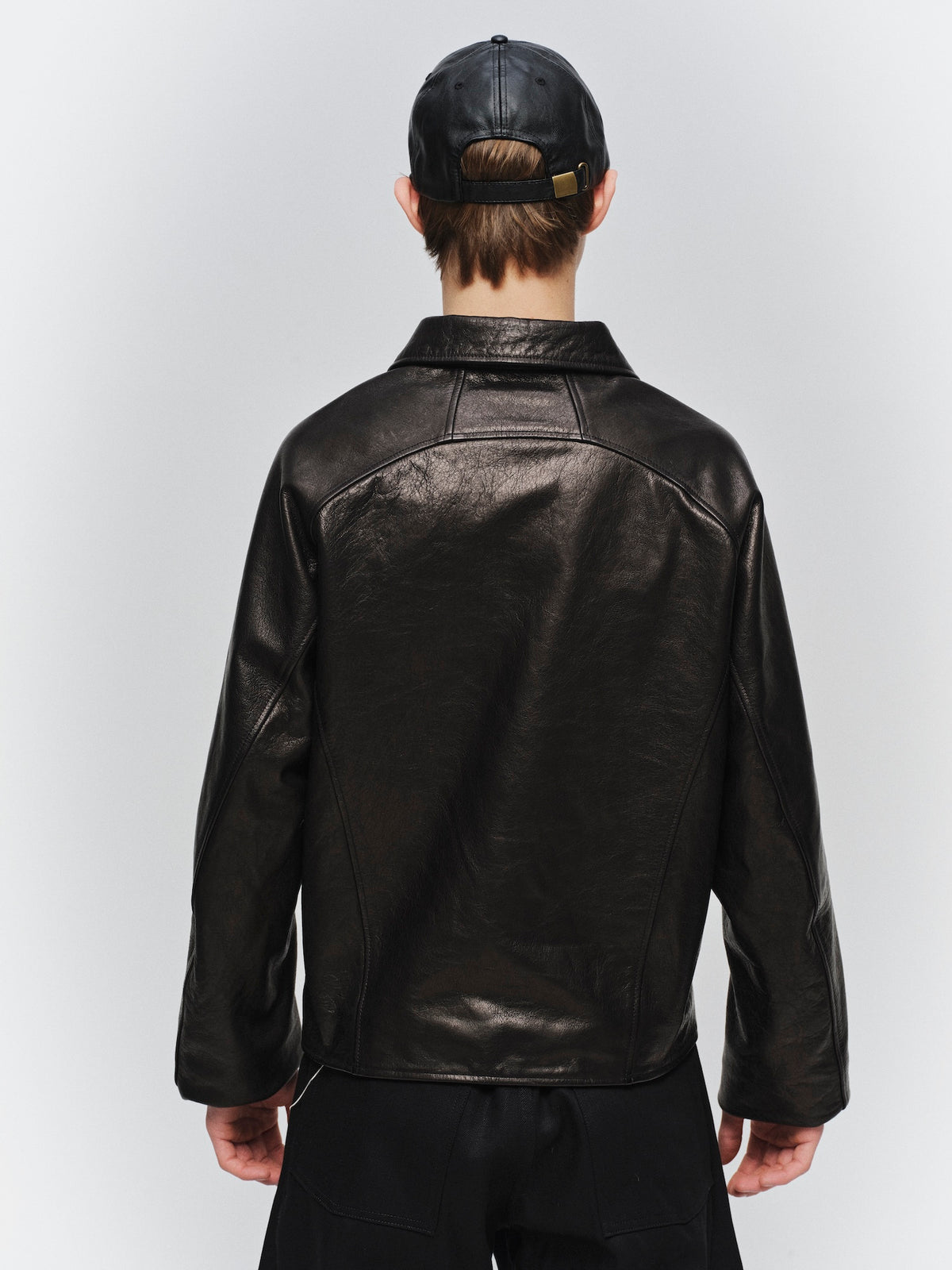 JIEDA　DRAPING LEATHER JACKET