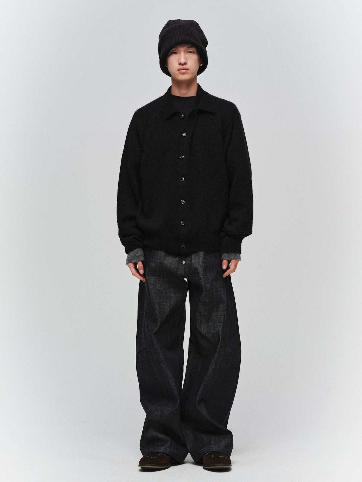 JIEDA　LAYERED MOHAIR KNIT SHIRT
