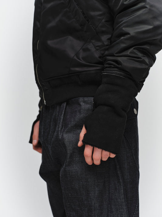 JIEDA　MOUTON FINGERLESS GLOVES