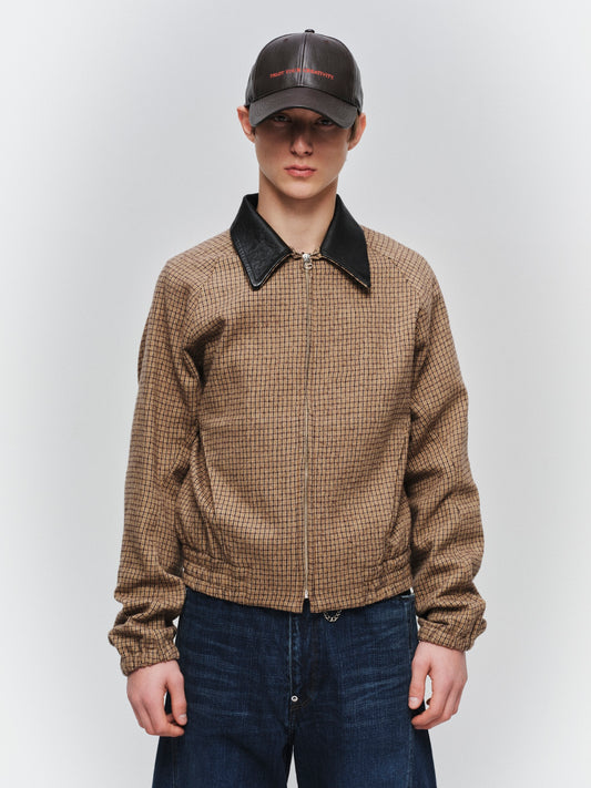 JIEDA　LEATHER COLLAR SHORT JACKET