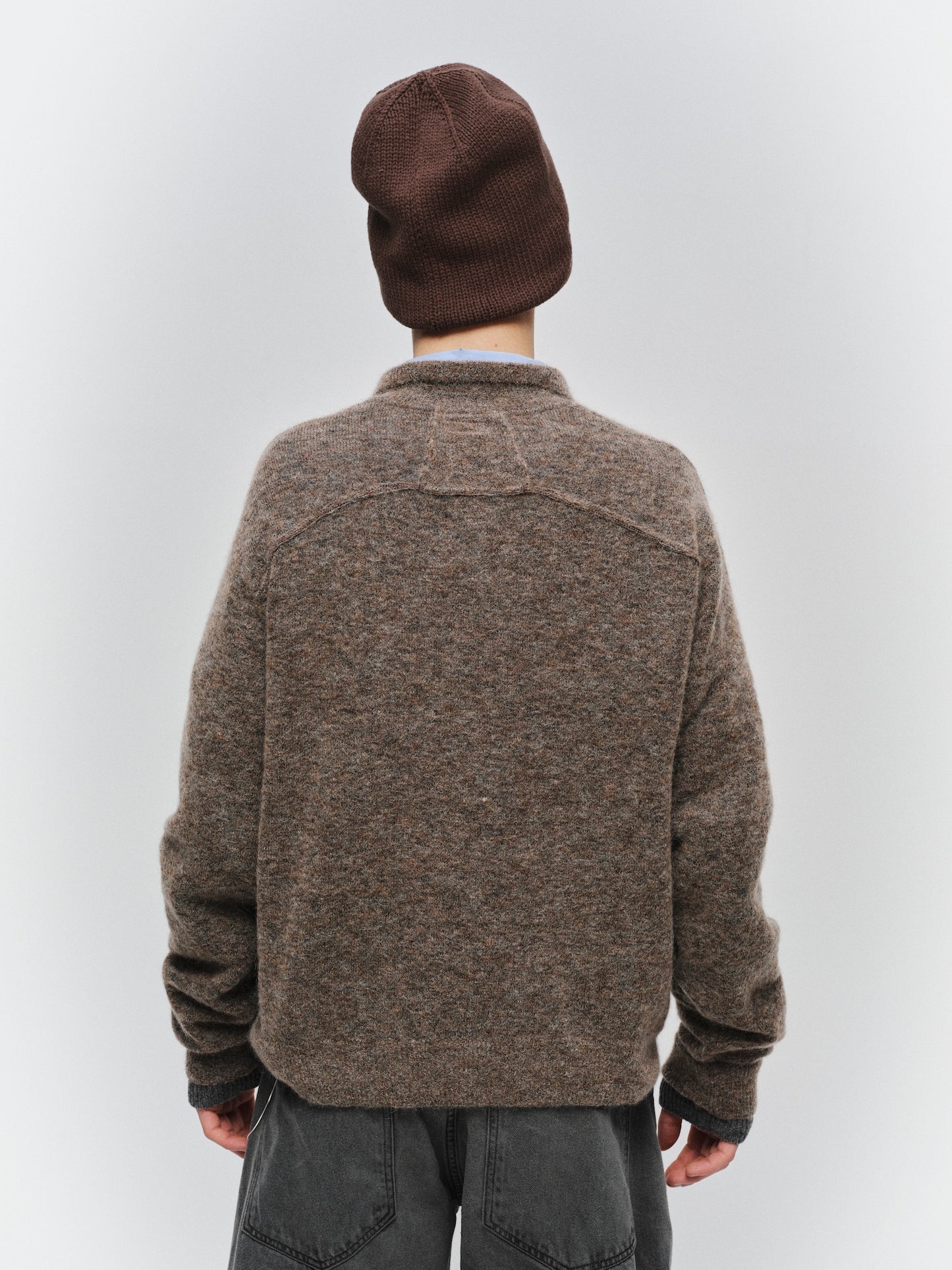 JIEDA　LAYERED MOHAIR KNIT SHIRT