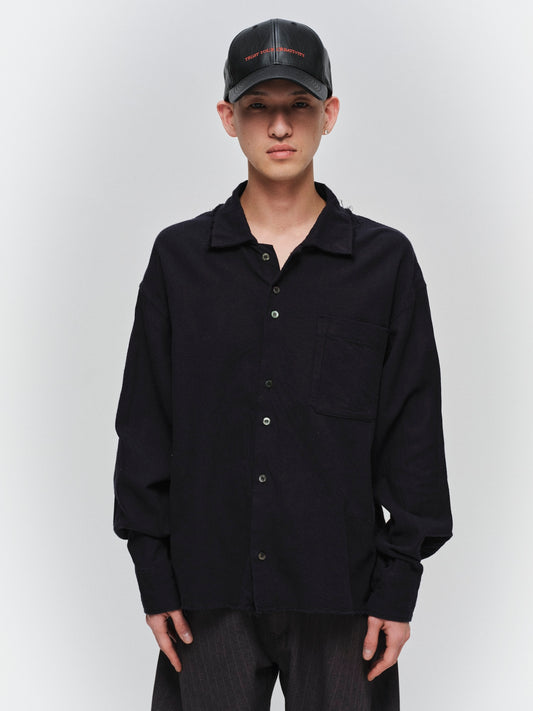 JIEDA　COTTON SILK CUT-OFF SHORT SHIRT