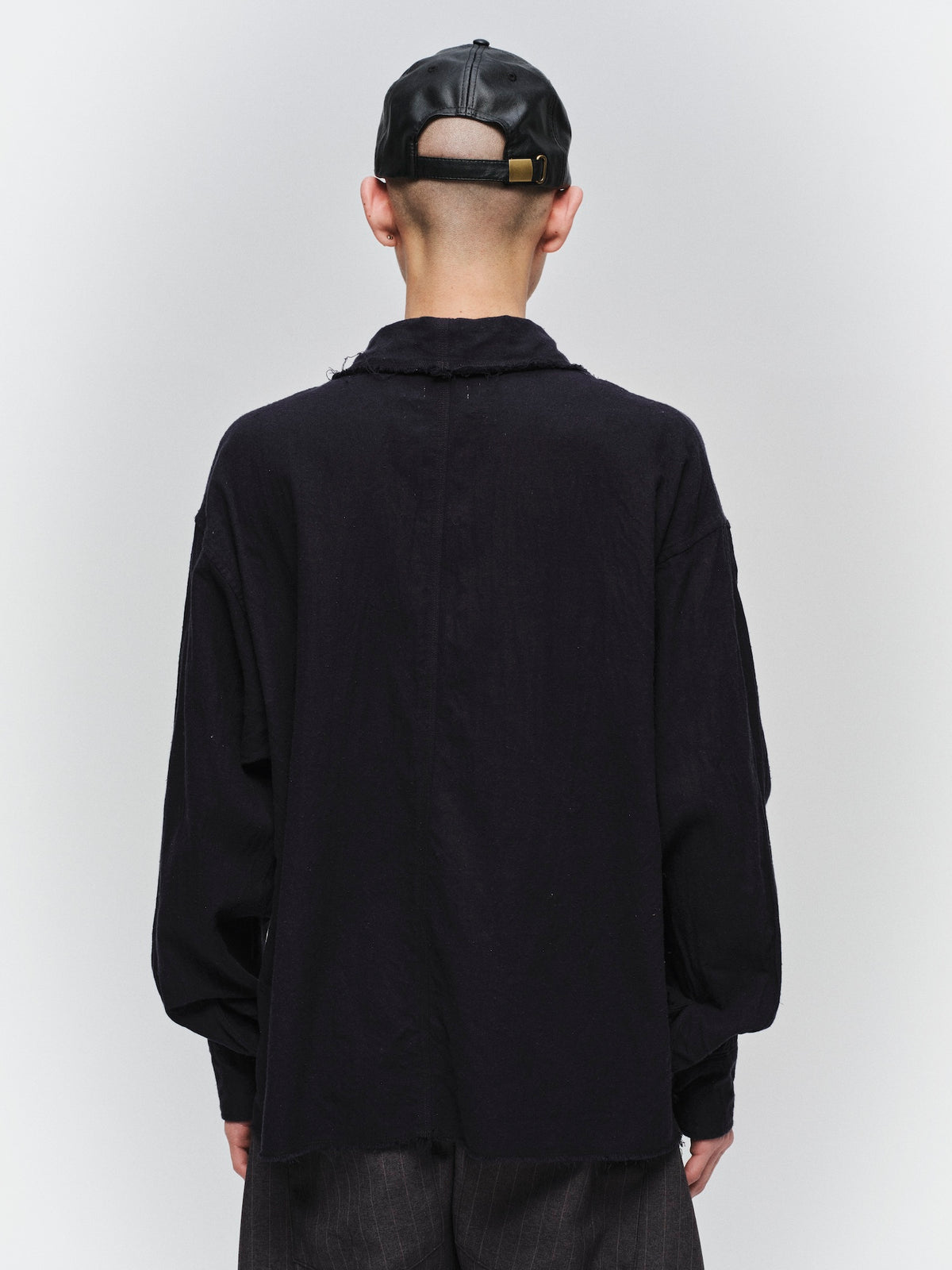 JIEDA　COTTON SILK CUT-OFF SHORT SHIRT