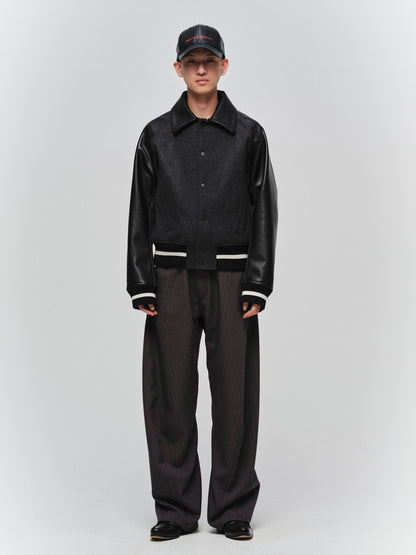 JIEDA　DRAPING VARSITY JACKET