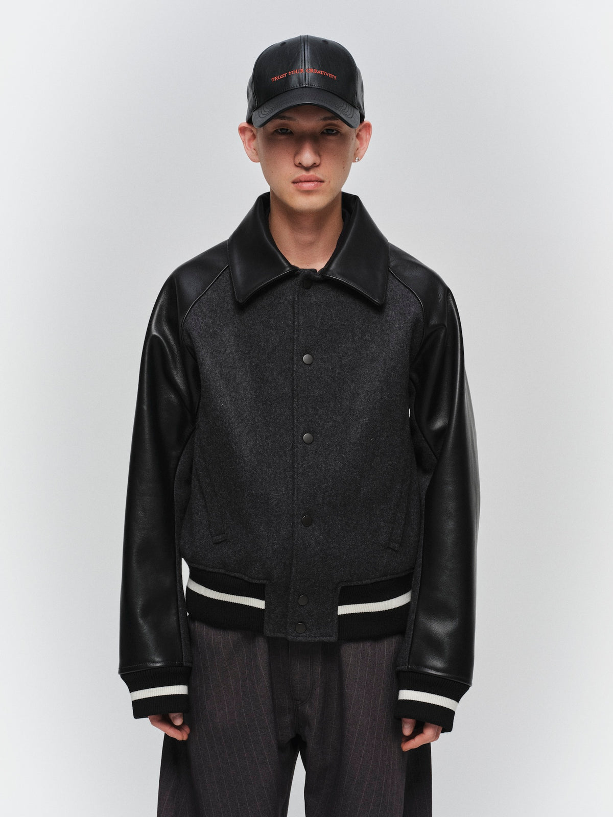 JIEDA　DRAPING VARSITY JACKET