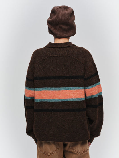 JIEDA　STRIPED KNIT POLO