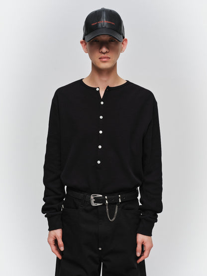 JIEDA　WAFFLE HENRY NECK L/S