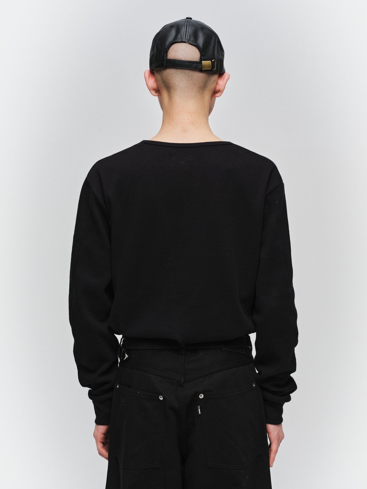 JIEDA　WAFFLE HENRY NECK L/S