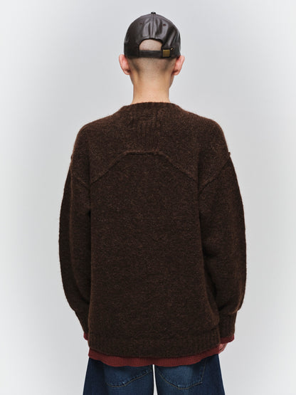 JIEDA　LAYERED MOHAIR V-NECK SWEATER