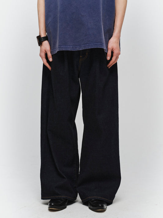 JIEDA　ONE TUCK DENIM PANTS