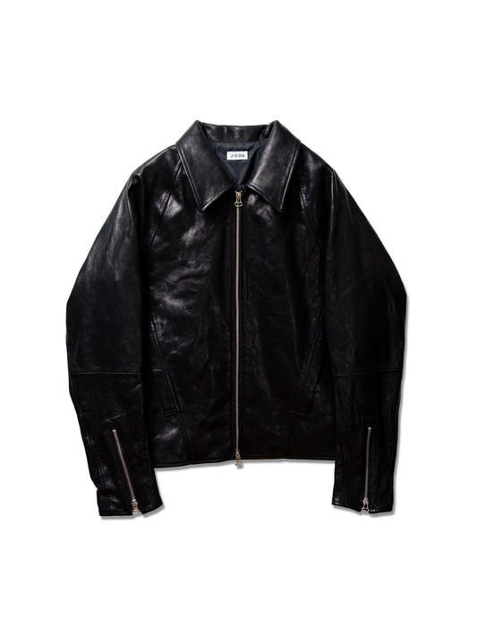 JIEDA　DRAPING LEATHER JACKET