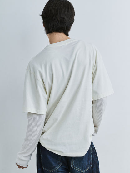 JIEDA　JIEDA EMBROIDERY FADE TEE