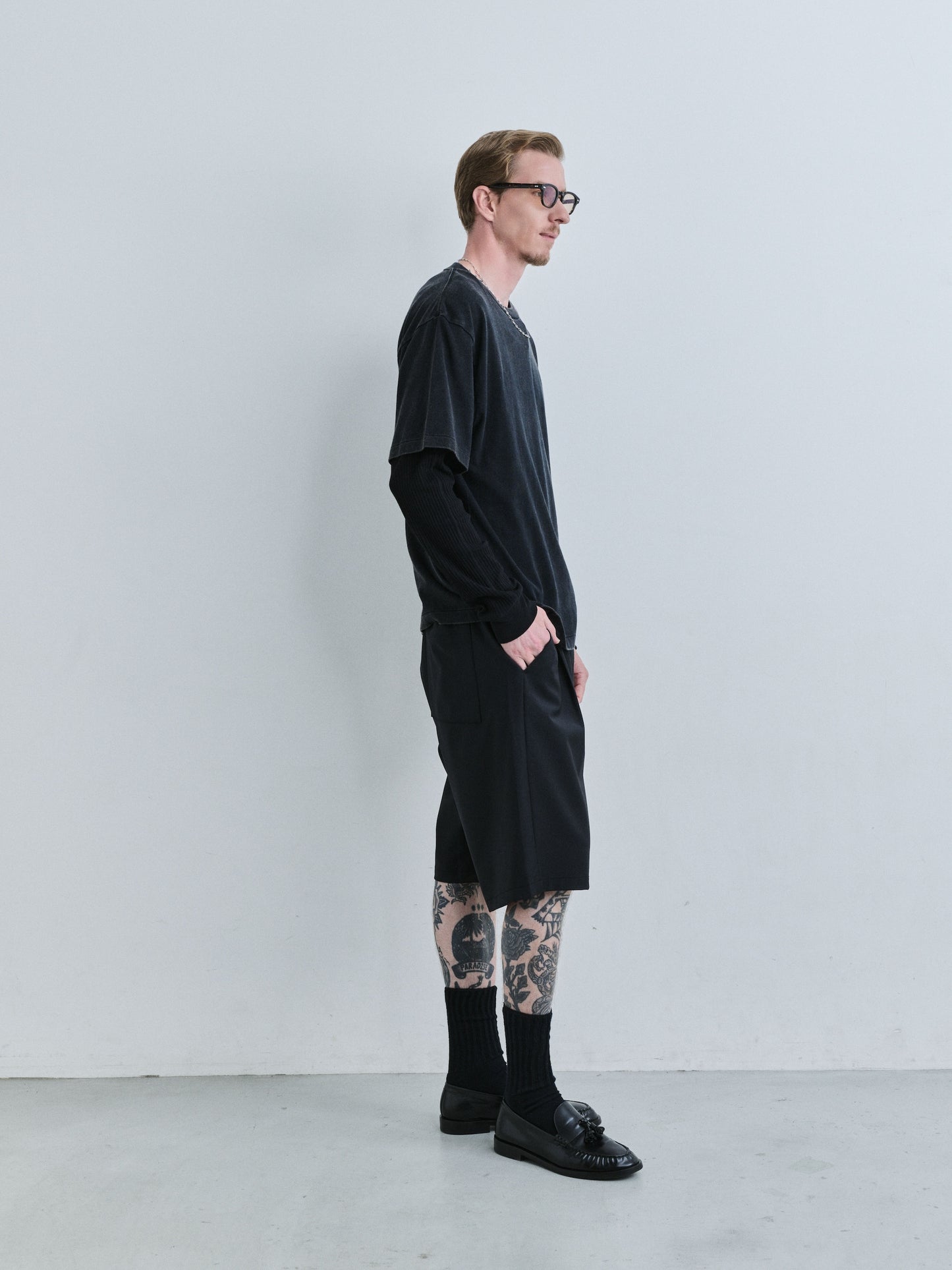 JIEDA　JIEDA EMBROIDERY FADE TEE