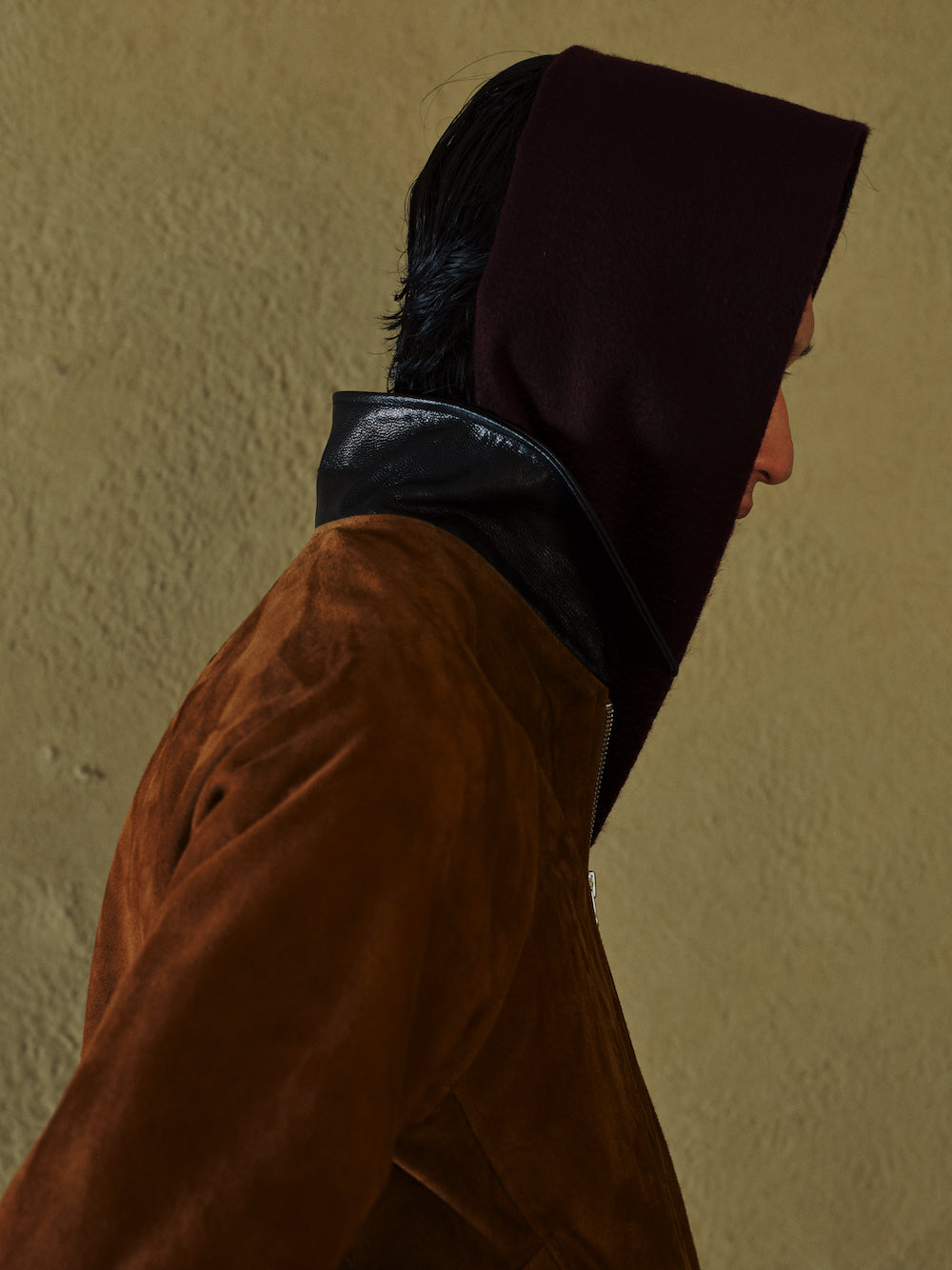 JIEDA　NUBUCK DRAPING LEATHER JACKET