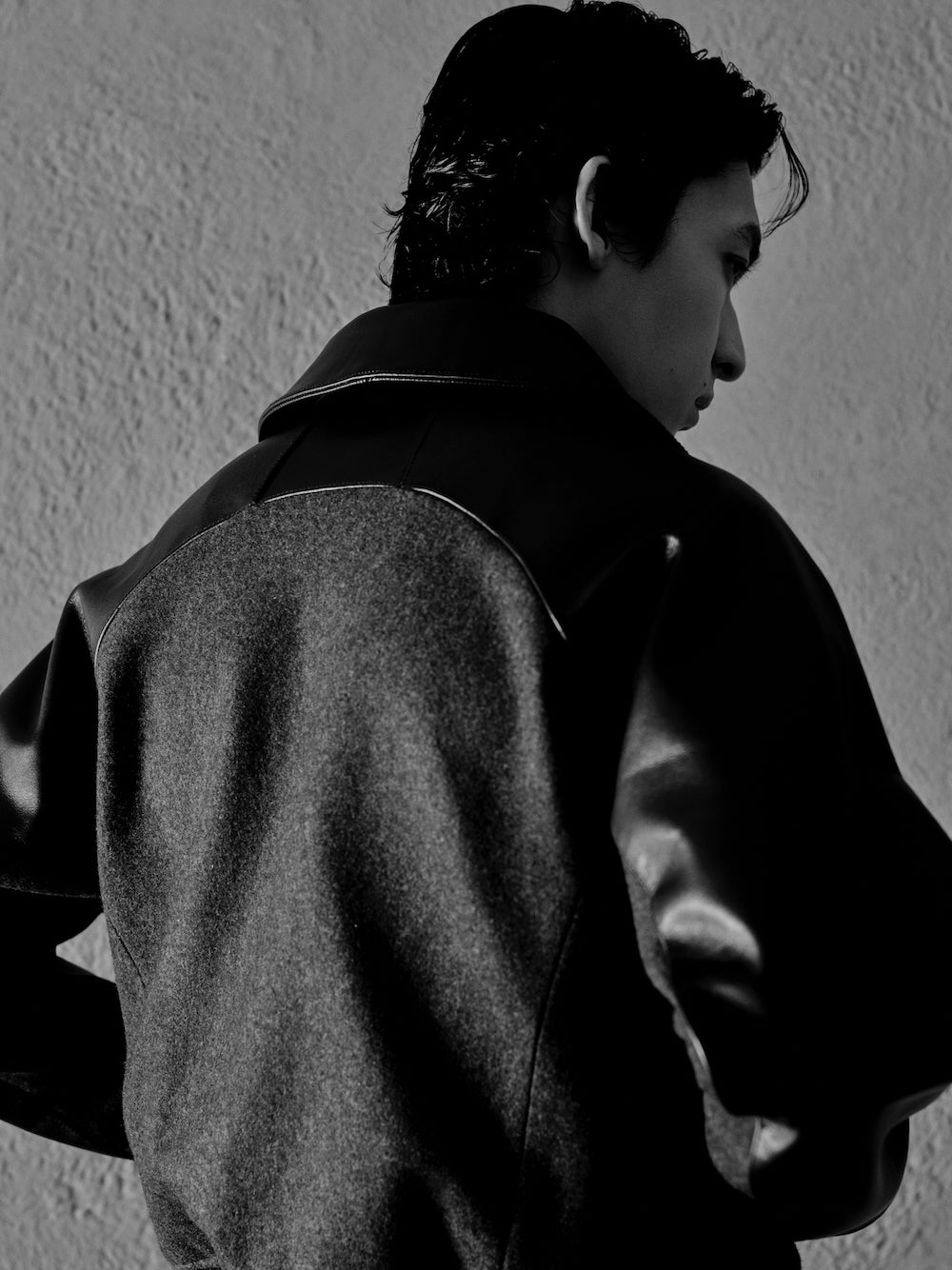 JIEDA　DRAPING VARSITY JACKET