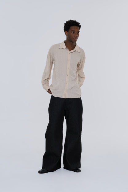 VOTIS　Knee Tuck Flare Denim