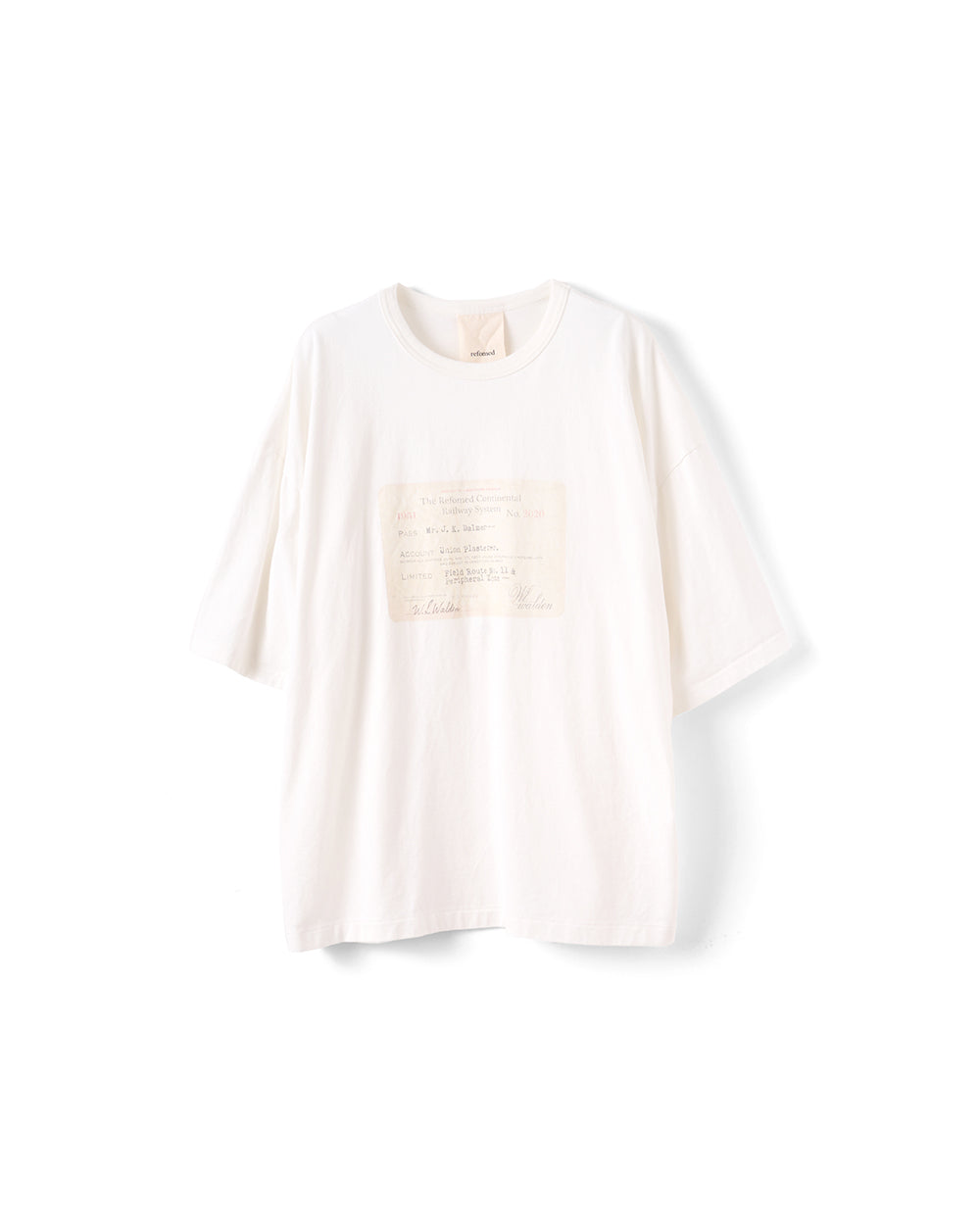 refomed　RAILWAY TICKET TEE