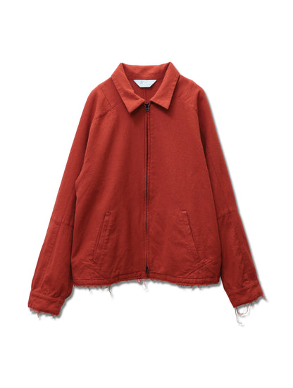 ANCELLM　SHRINK WOOL ZIP-UP SHIRT JACKET