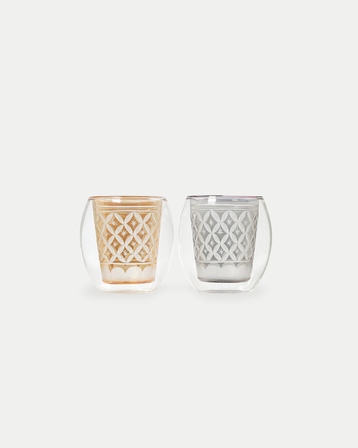goyemon　KIRIKO × DOUBLE WALL GLASS “ Fuwan ” / YAMABUKI・HAIAO
