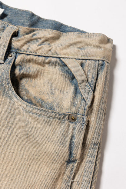 TRIPLE SEAMS 6P DENIM WIDE BLEACH