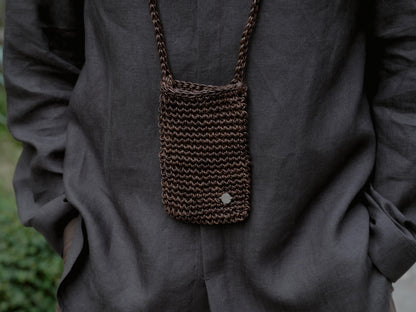 AMOMENTO　MINI HANDMADE LEATHER NET BAG