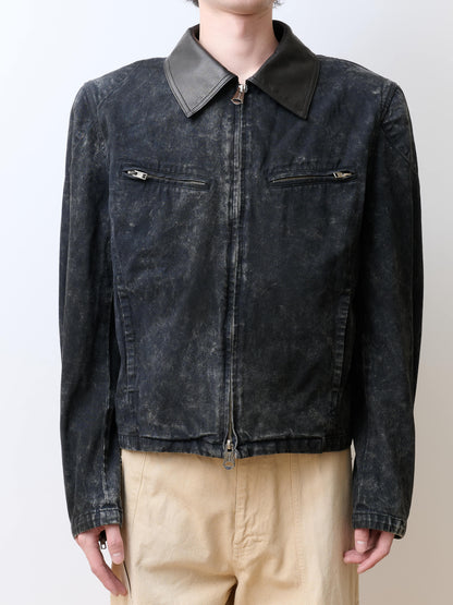 BASICKS　Dirty Motorcycle Denim Jacket