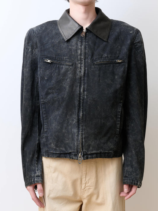 BASICKS　Dirty Motorcycle Denim Jacket