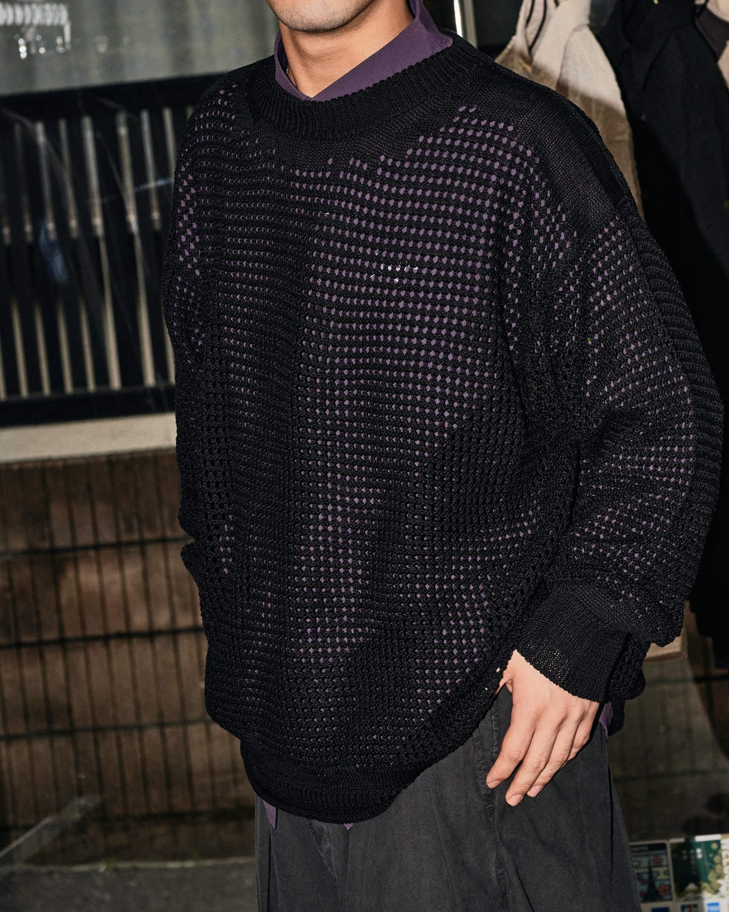 INNAT　PANEL BORDER SWEATER