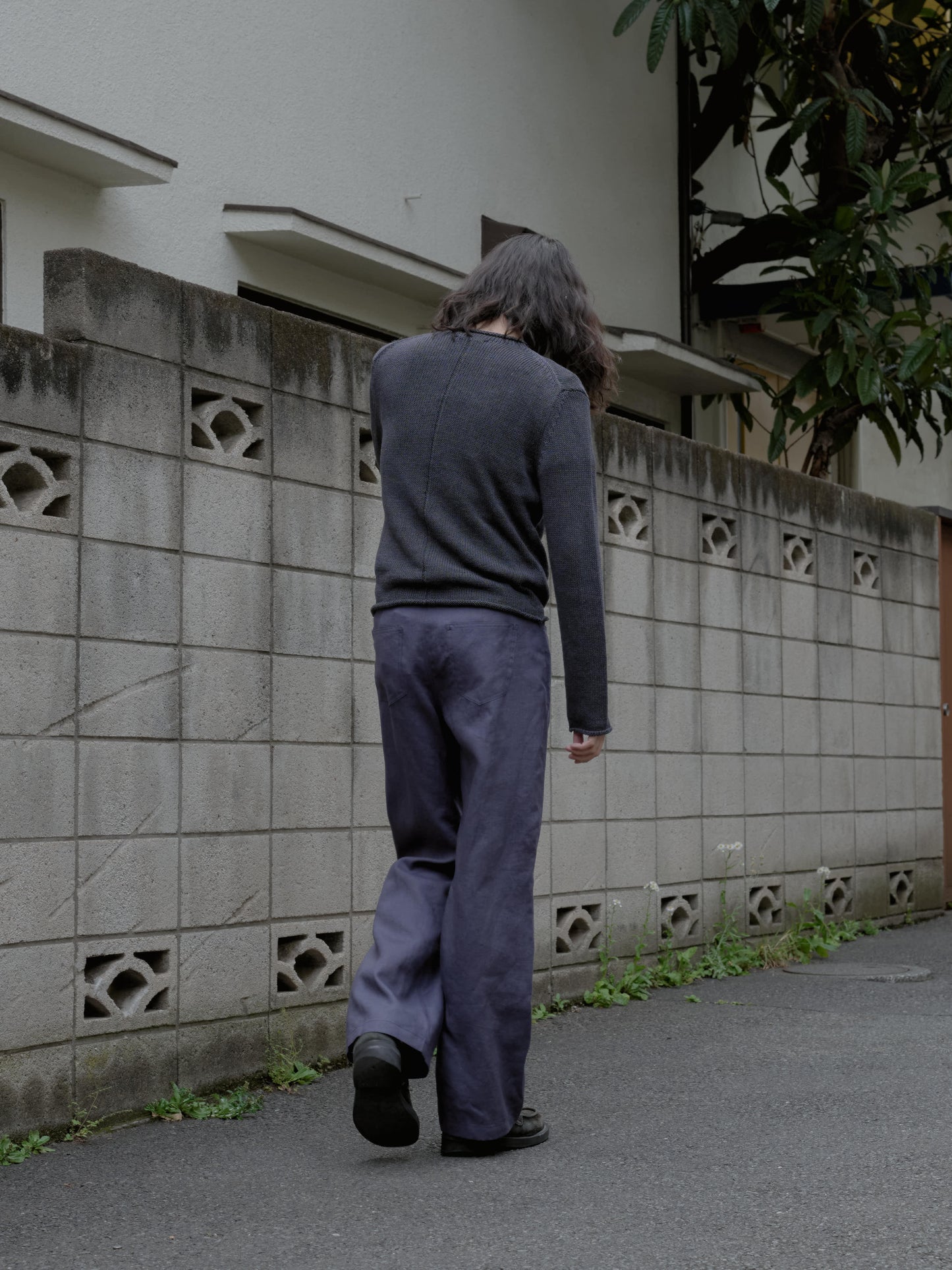 AMOMENTO　LINEN STRAIGHT PANTS