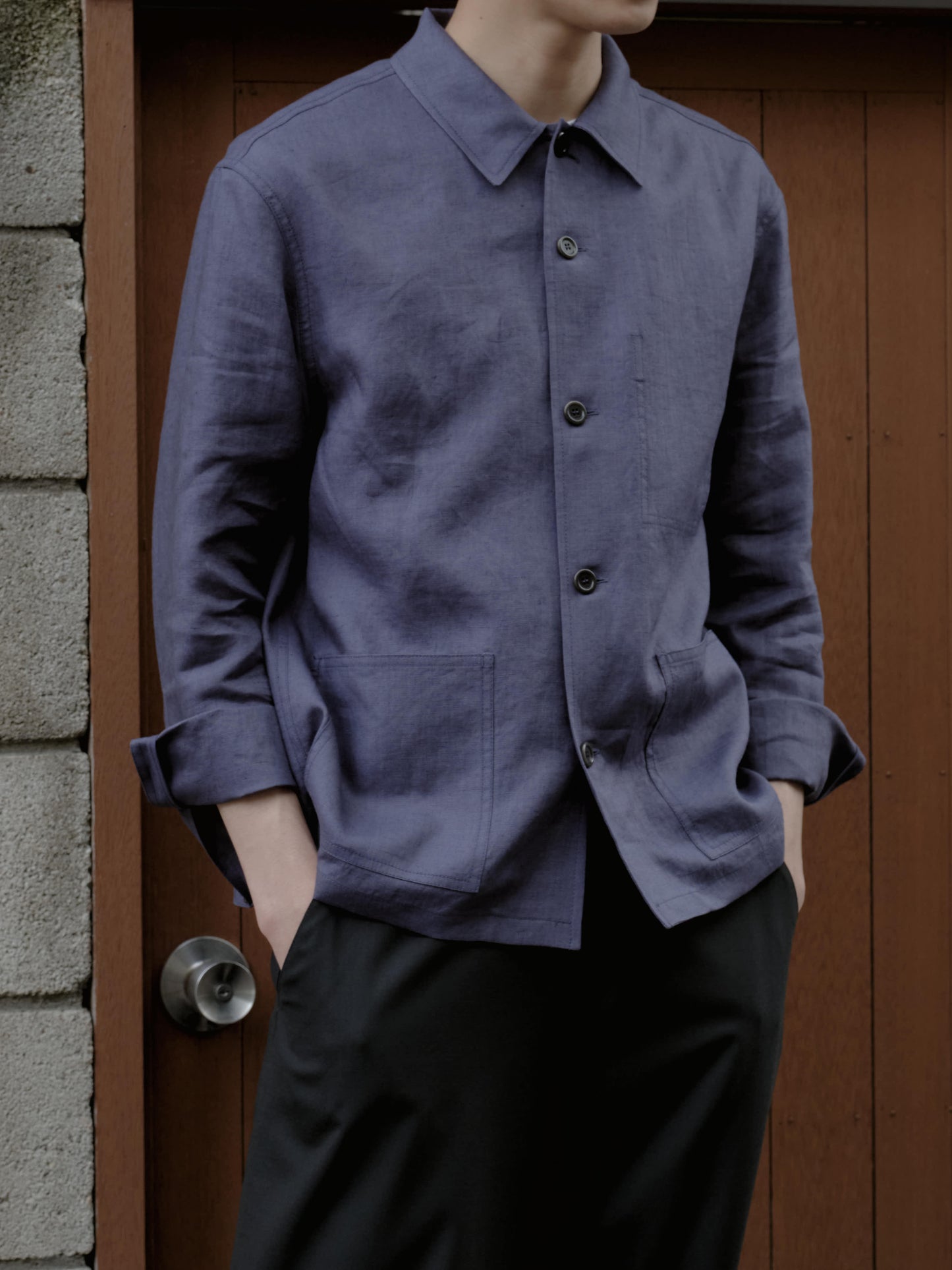AMOMENTO　LINEN POCKET JACKET