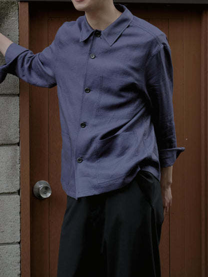 AMOMENTO　LINEN POCKET JACKET