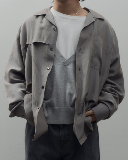 JIEDA　COTTON SILK V NECK KNIT