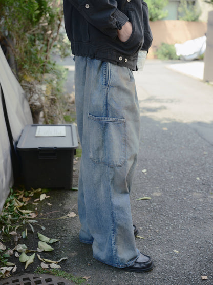 ANCELLM　DENIM PAINTER PANTS