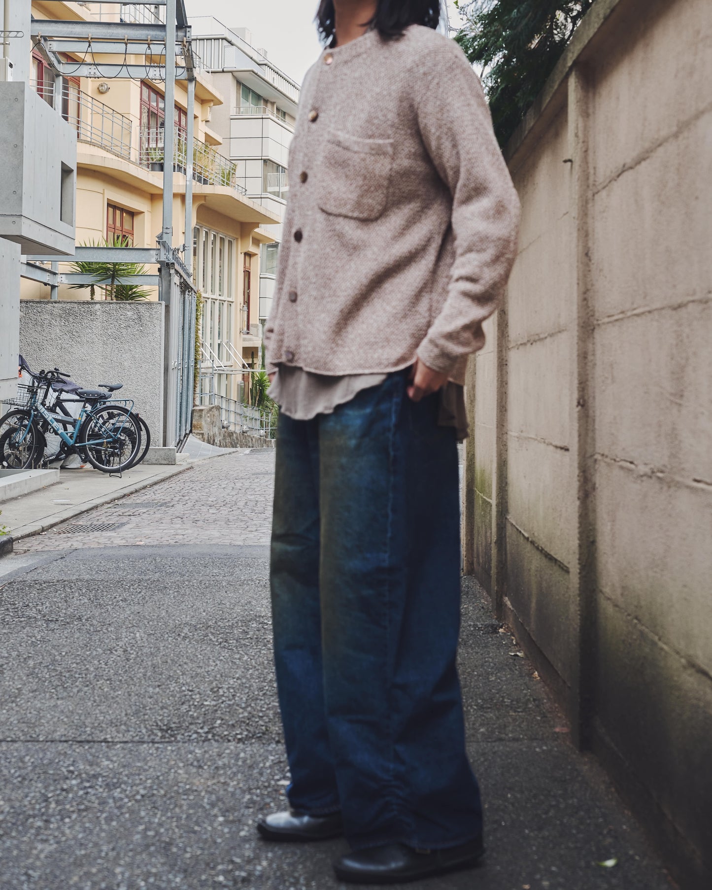 refomed　FRESH MAN DENIM WIDE PANTS "USED"