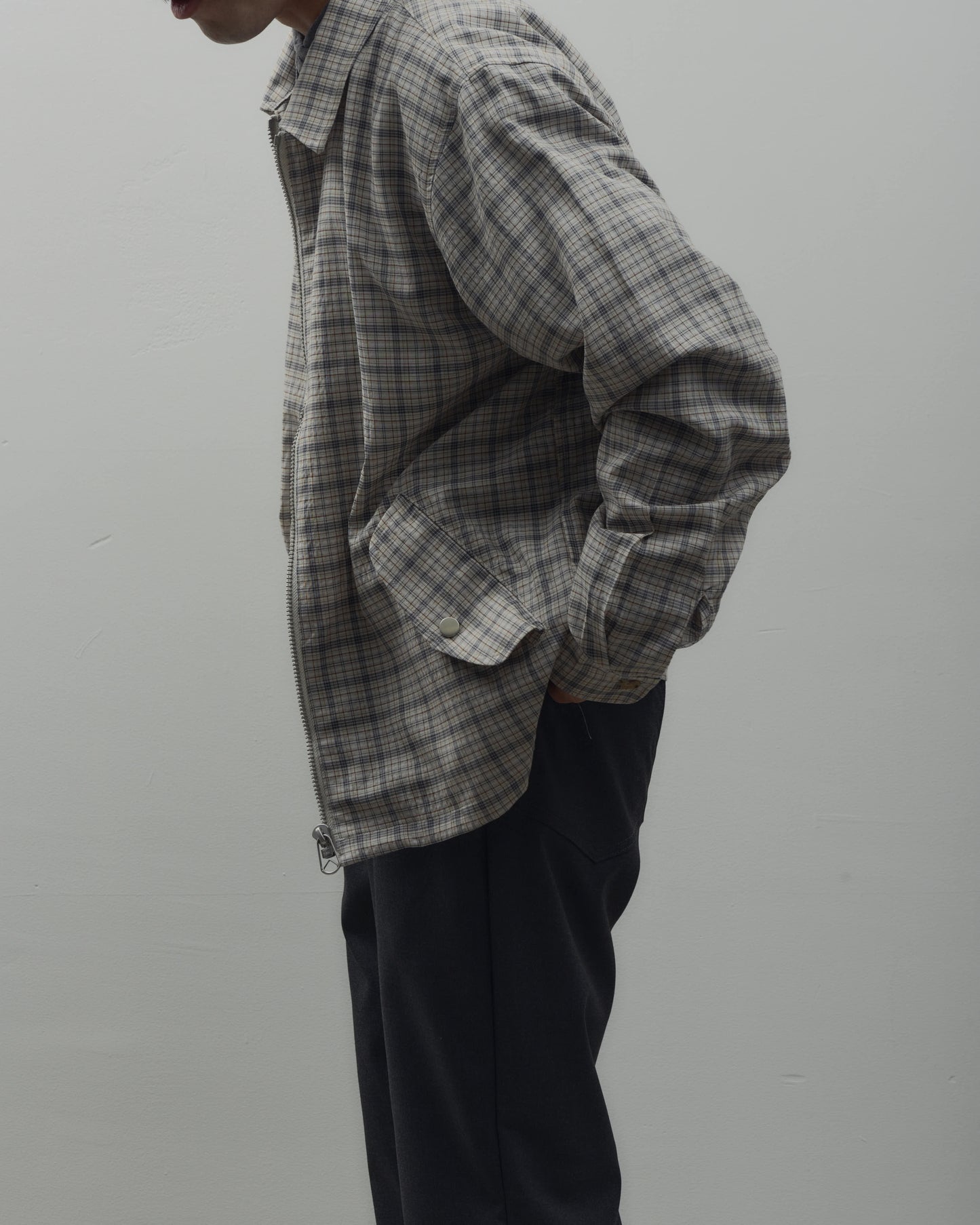 JIEDA　SEERSUCKER ZIP SHIRT