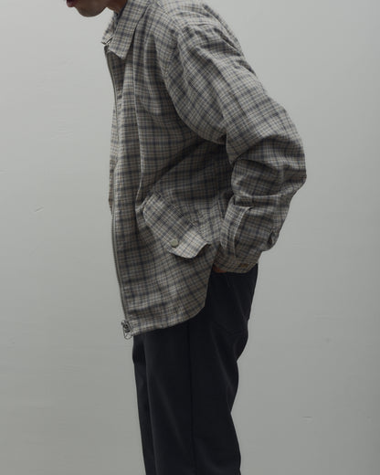 JIEDA　SEERSUCKER ZIP SHIRT