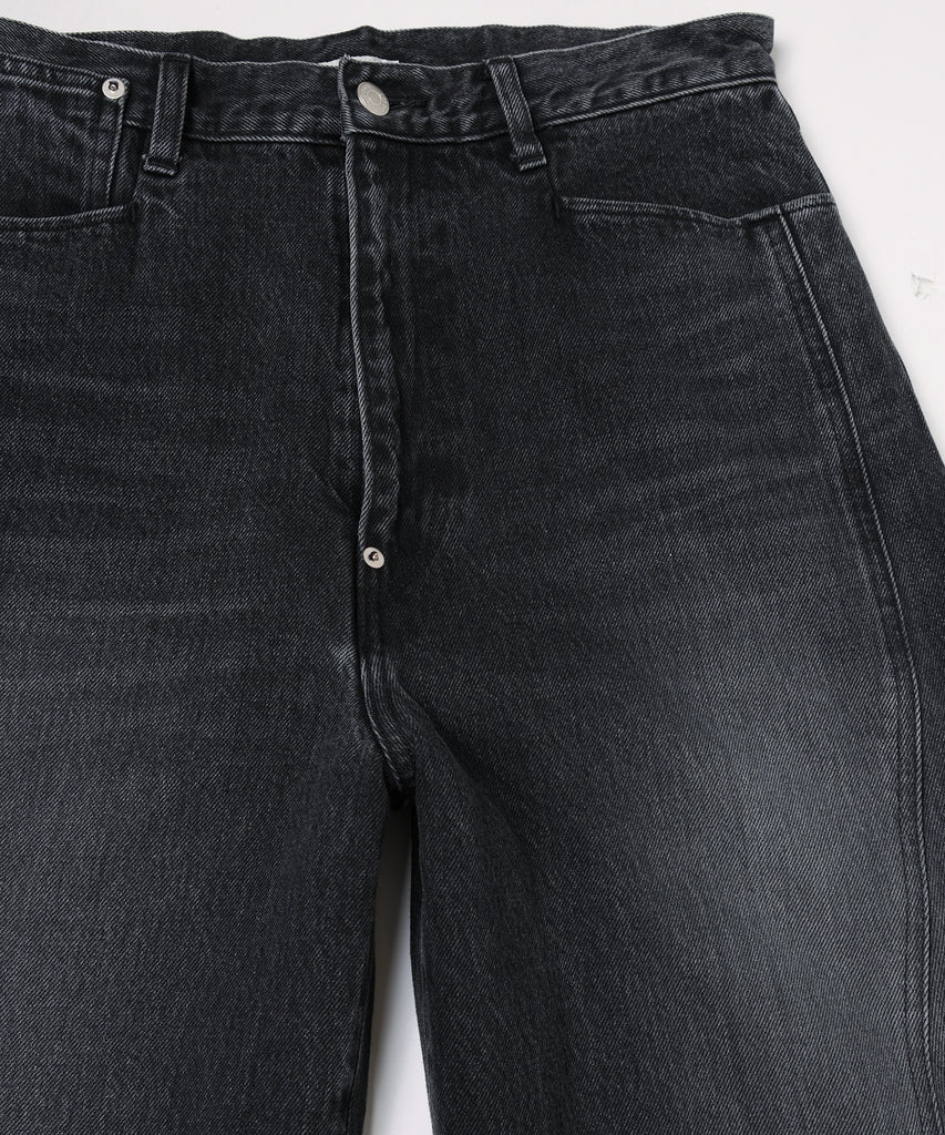 JIEDA　VINTAGE-FEEL DRAPED DENIM PANTS