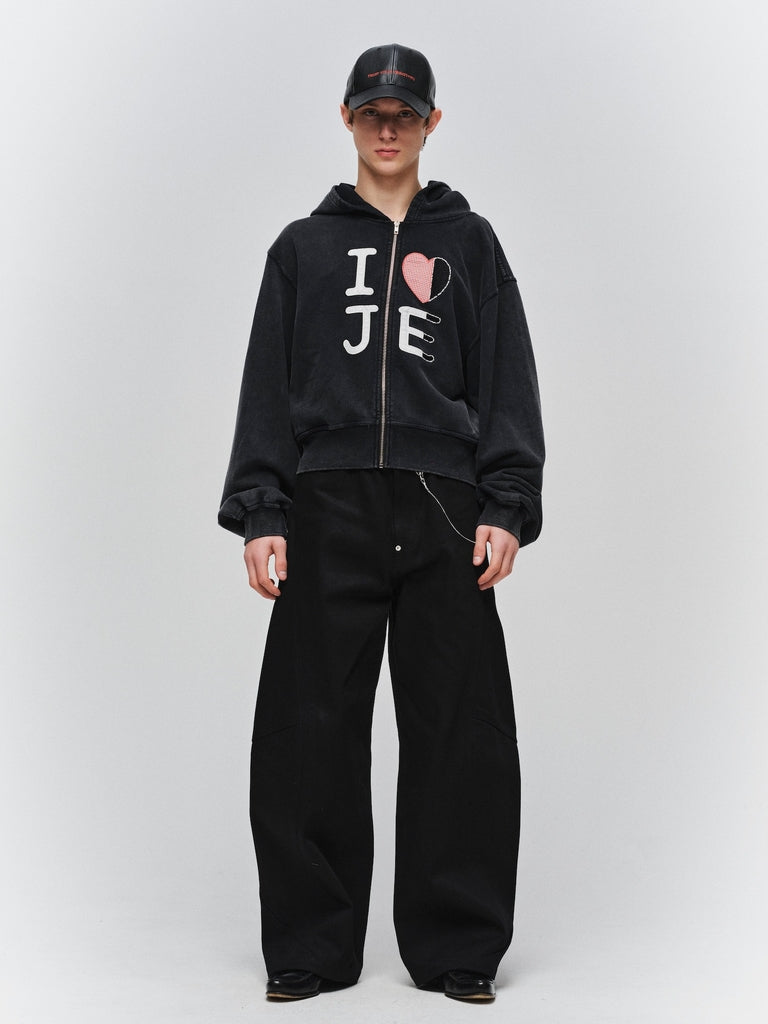 JIEDA　DRAPING DENIM PANTS