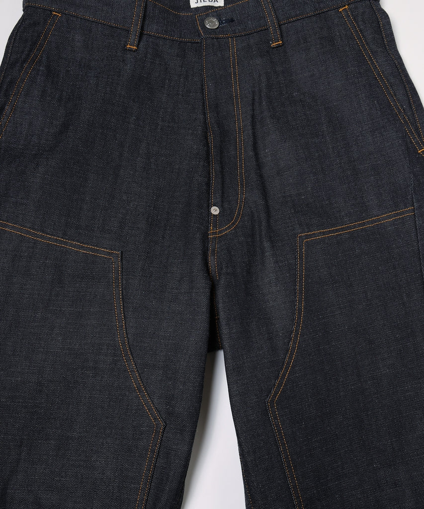 JIEDA　CUT OFF DOUBLE KNEE DENIM PANTS