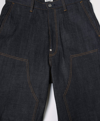 JIEDA　CUT OFF DOUBLE KNEE DENIM PANTS