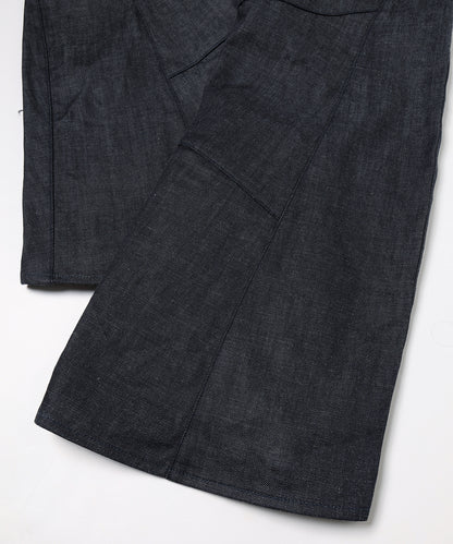 JIEDA　ENGINEERED DRAPING FLARE DENIM PANTS