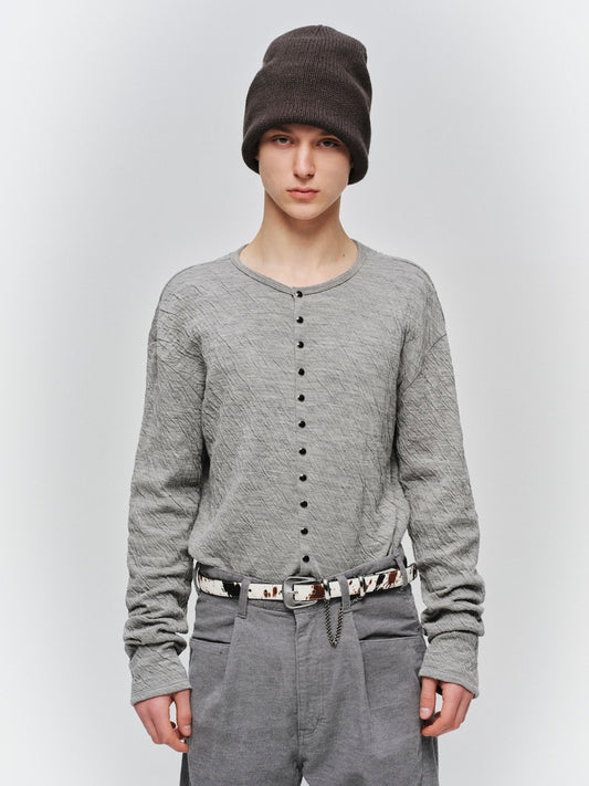 JIEDA　GAUZE SNAP CARDIGAN