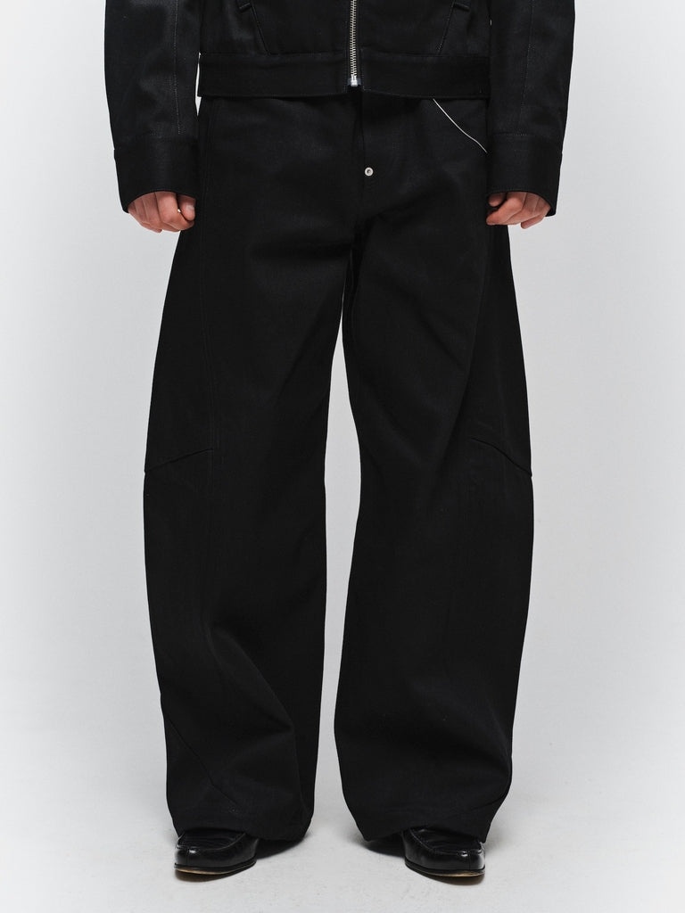JIEDA　DRAPING DENIM PANTS