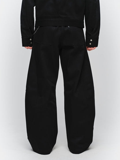 JIEDA　DRAPING DENIM PANTS