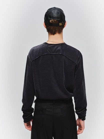 JIEDA　VELOR SNAP CARDIGAN